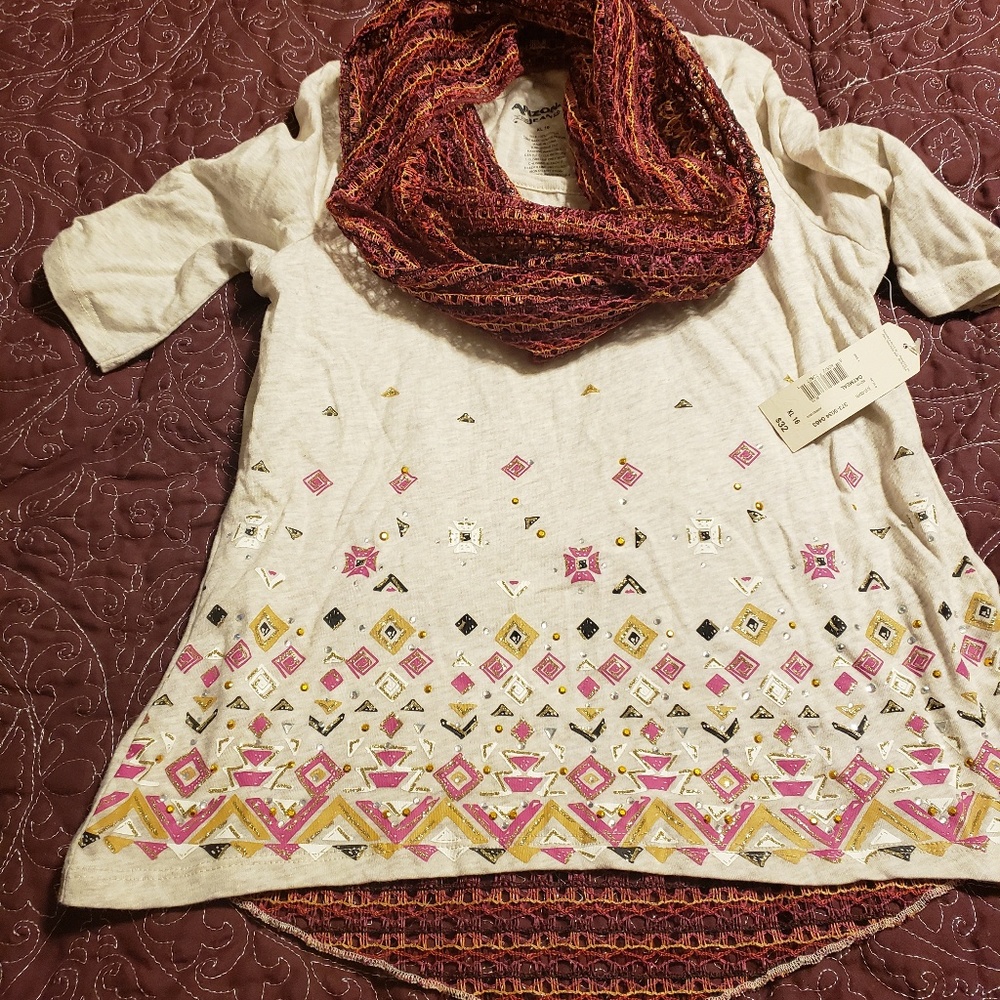 Shirt w scarf